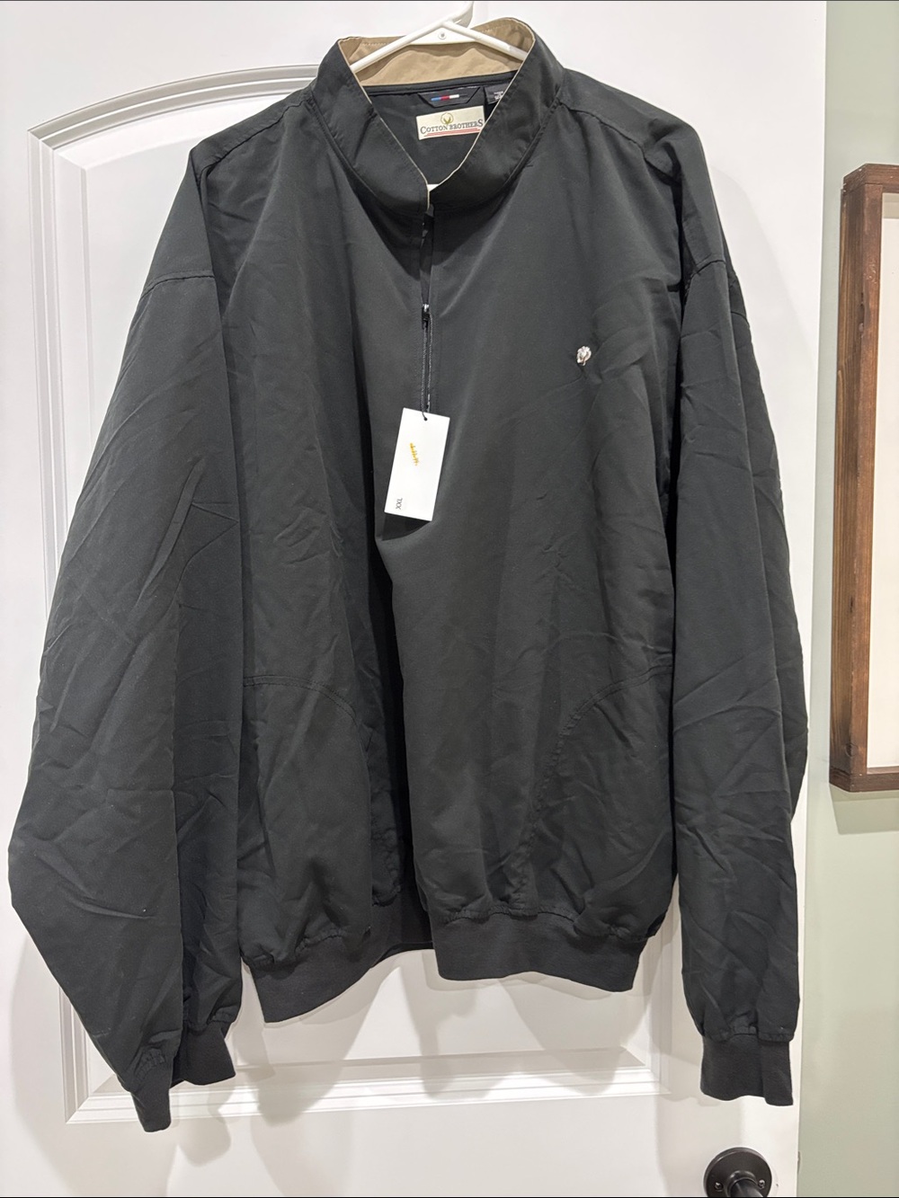 Black Quarter Zip Pullover by Cotton Brothers